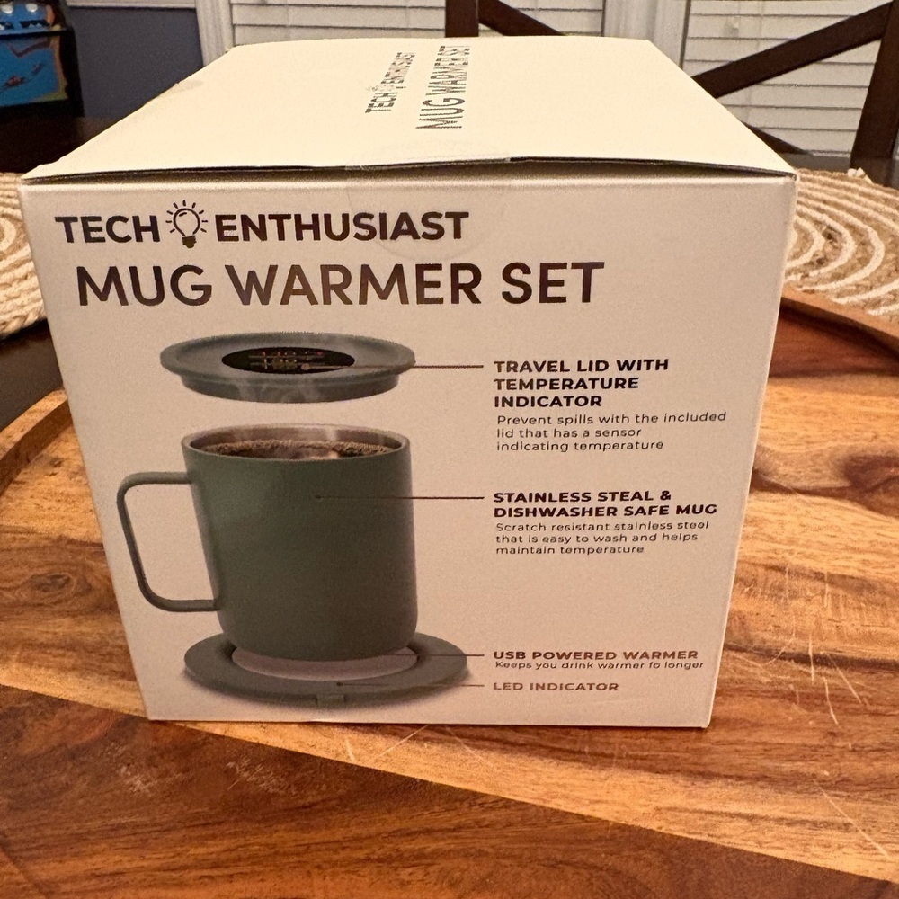 Tech Enthusiast Mug Warmer Set digital temperature reading NEW IN BOX - Picture 5 of 6